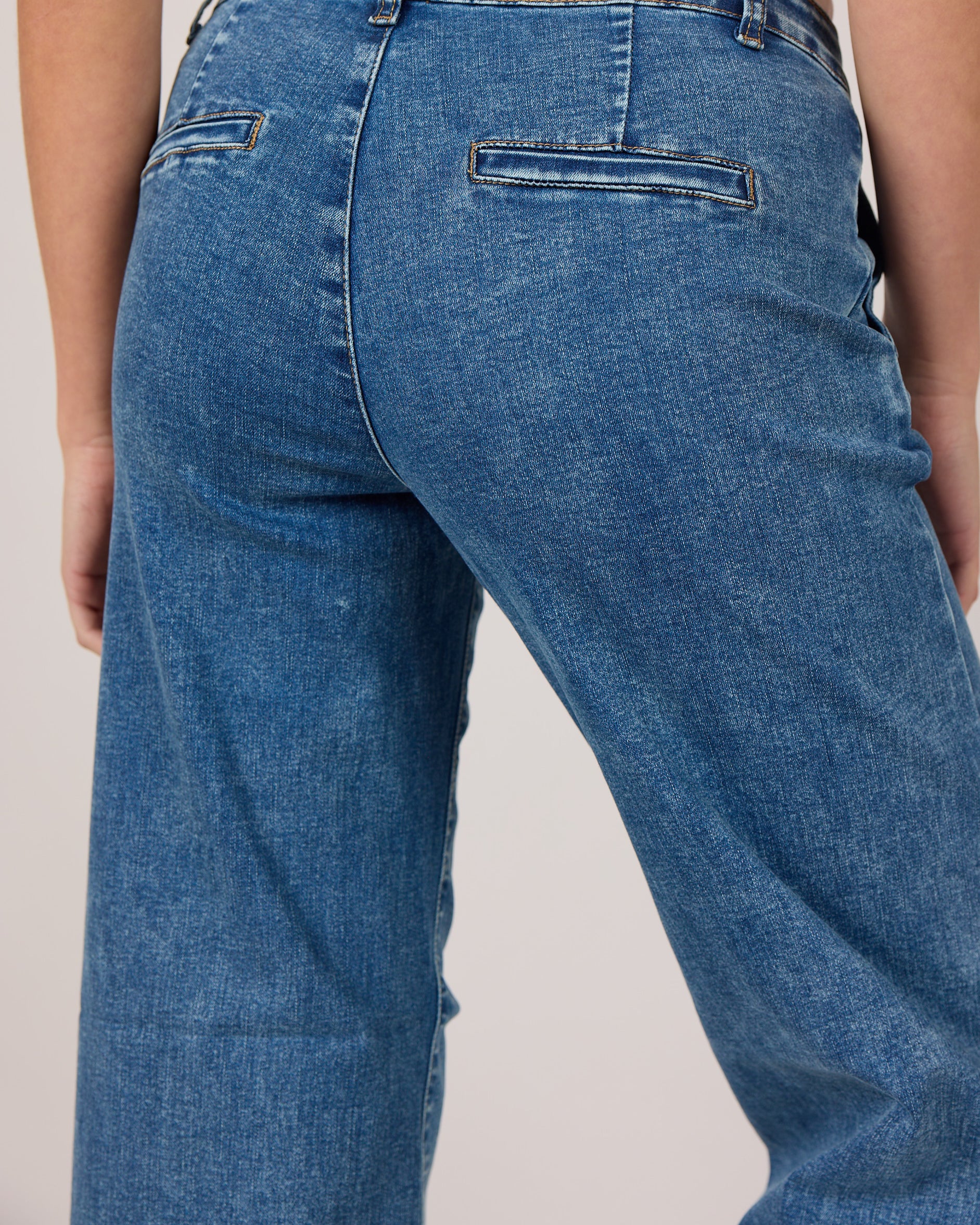 MARC LAUGE Chino Flare Denim Jeans DENIM/TWILL 9196 LIGHT BLUE USED