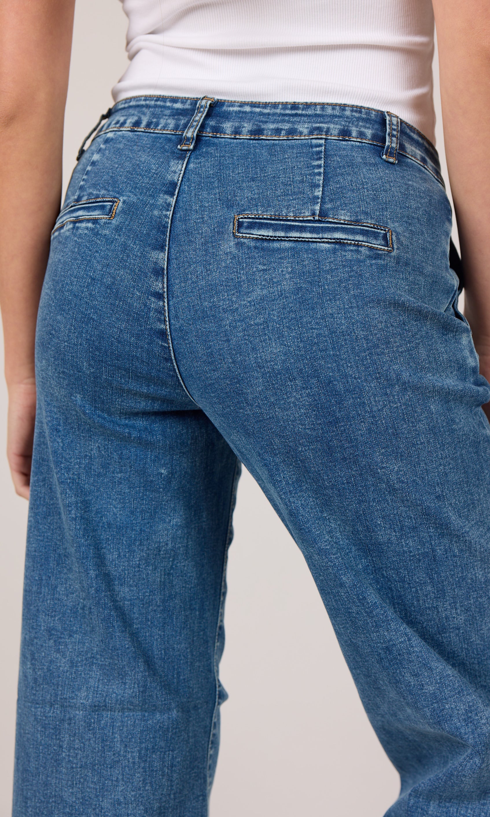 MARC LAUGE Chino Flare Denim Jeans DENIM/TWILL 9196 LIGHT BLUE USED