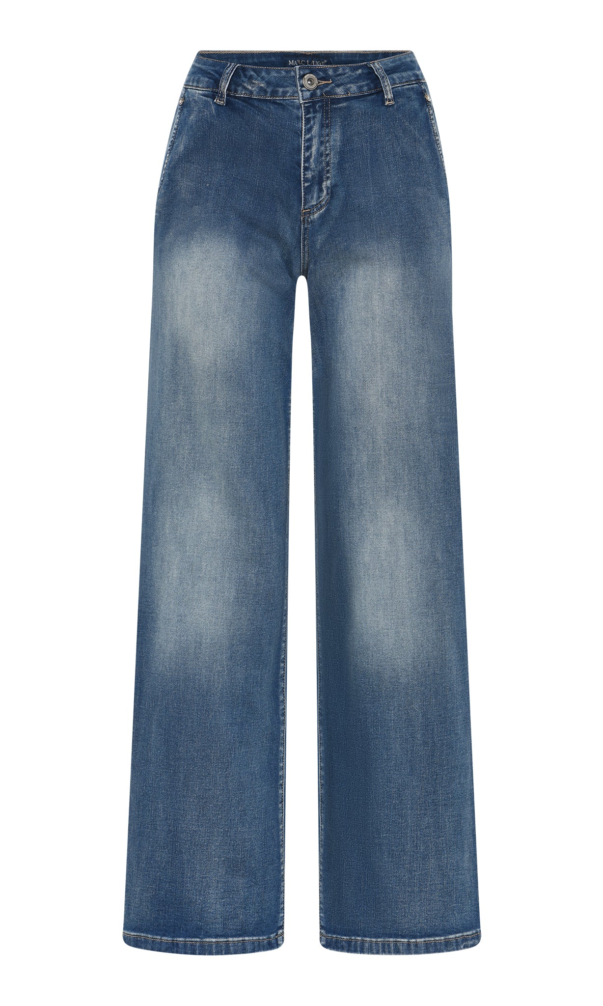 MARC LAUGE Chino Flare Denim Jeans DENIM/TWILL 9196 LIGHT BLUE USED