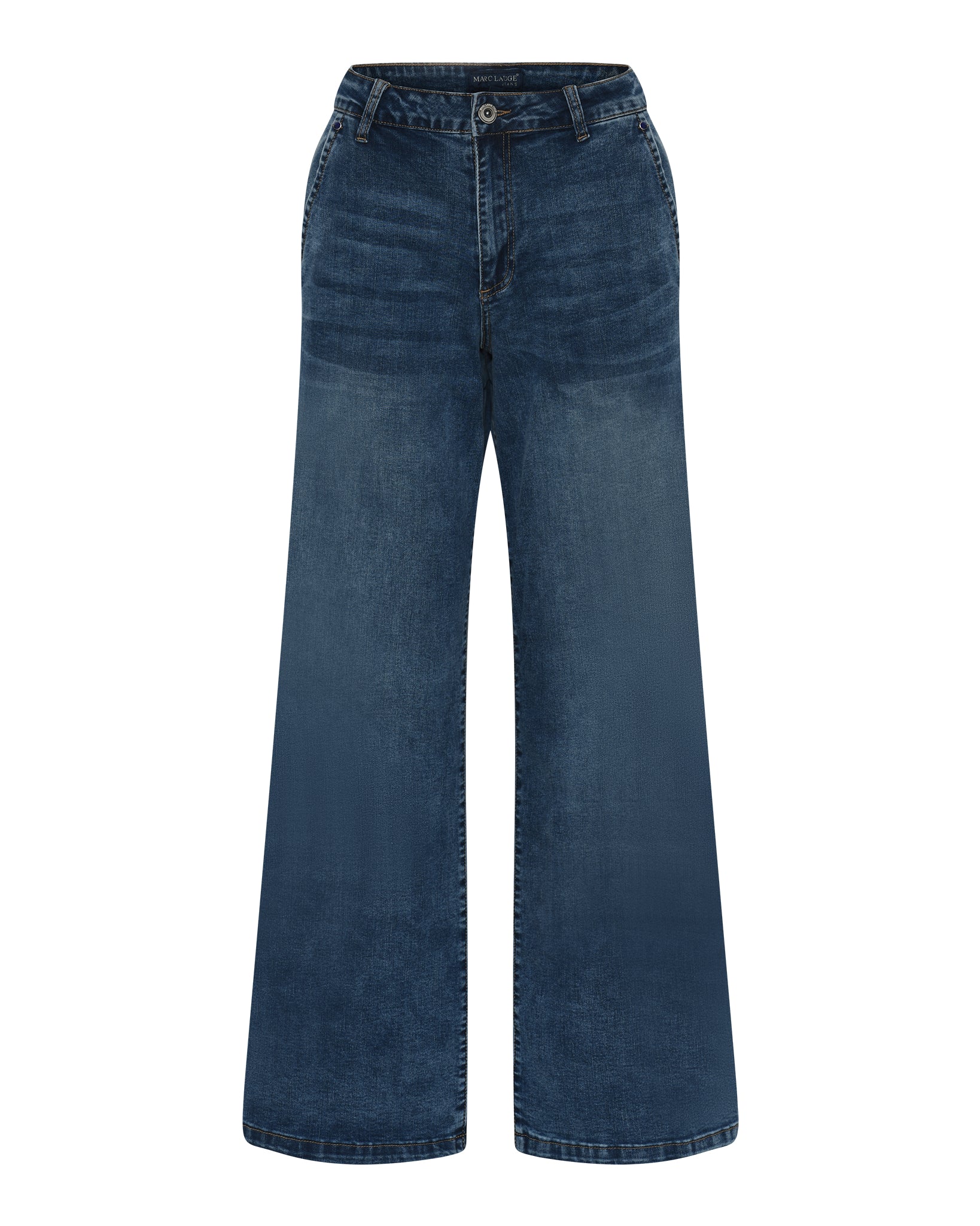 MARC LAUGE Chino Flare Denim Jeans DENIM/TWILL 939699 CLASSIC BLUE USED