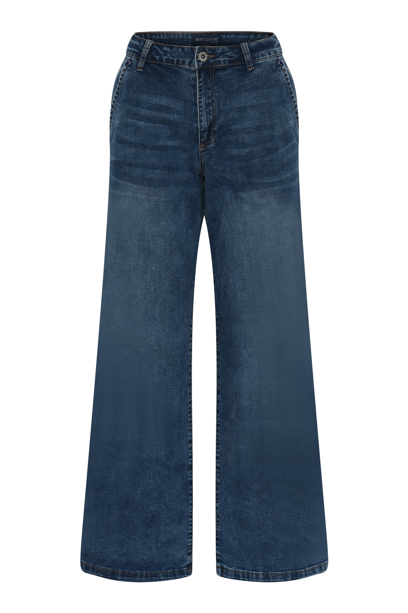 MARC LAUGE Chino Flare Denim Jeans DENIM/TWILL 939699 CLASSIC BLUE USED