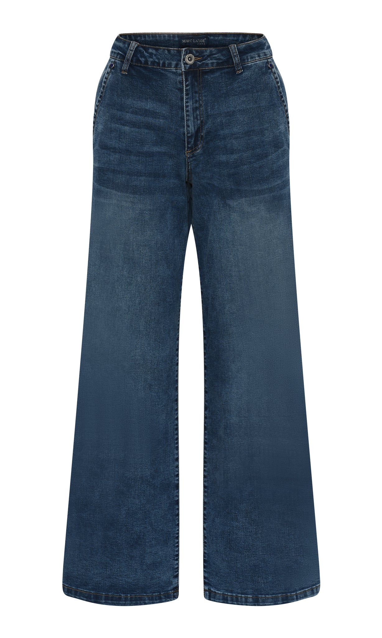 MARC LAUGE Chino Flare Denim Jeans DENIM/TWILL 939699 CLASSIC BLUE USED