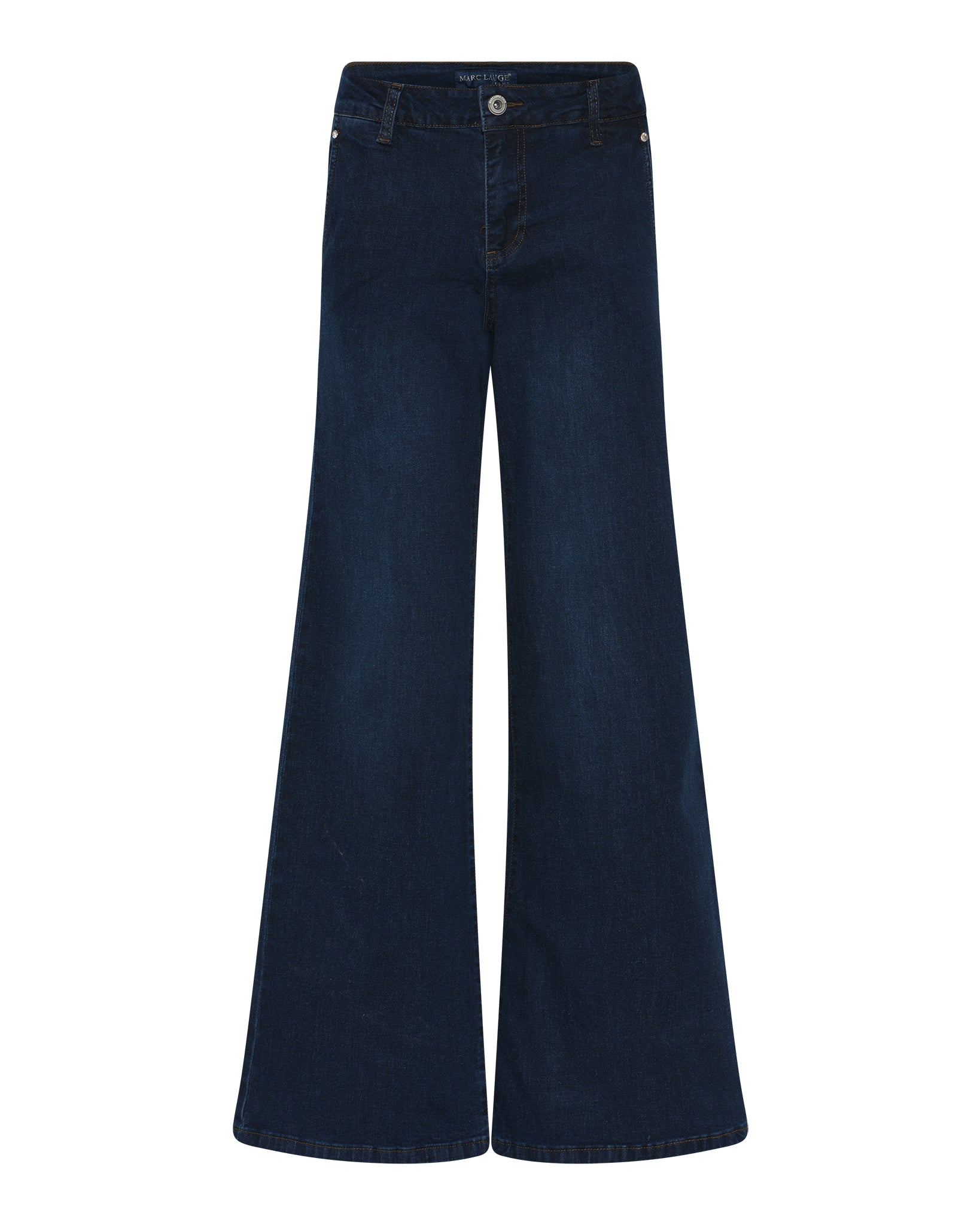 MARC LAUGE Chino Flare Denim Jeans DENIM/TWILL 9696 BLUE DENIM USED