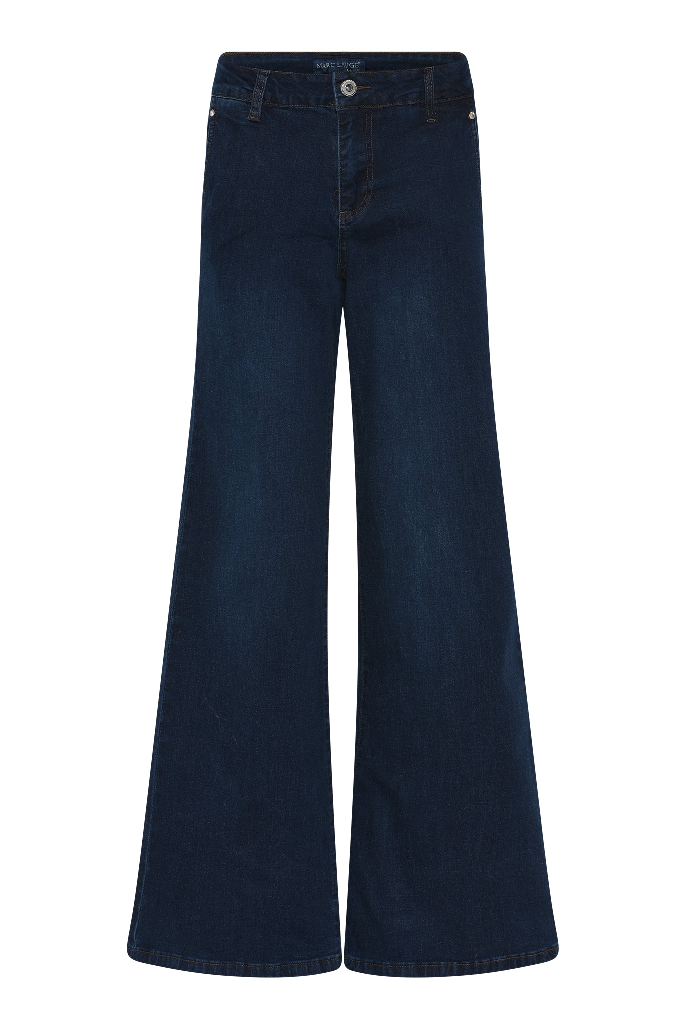 MARC LAUGE Chino Flare Denim Jeans DENIM/TWILL 9696 BLUE DENIM USED