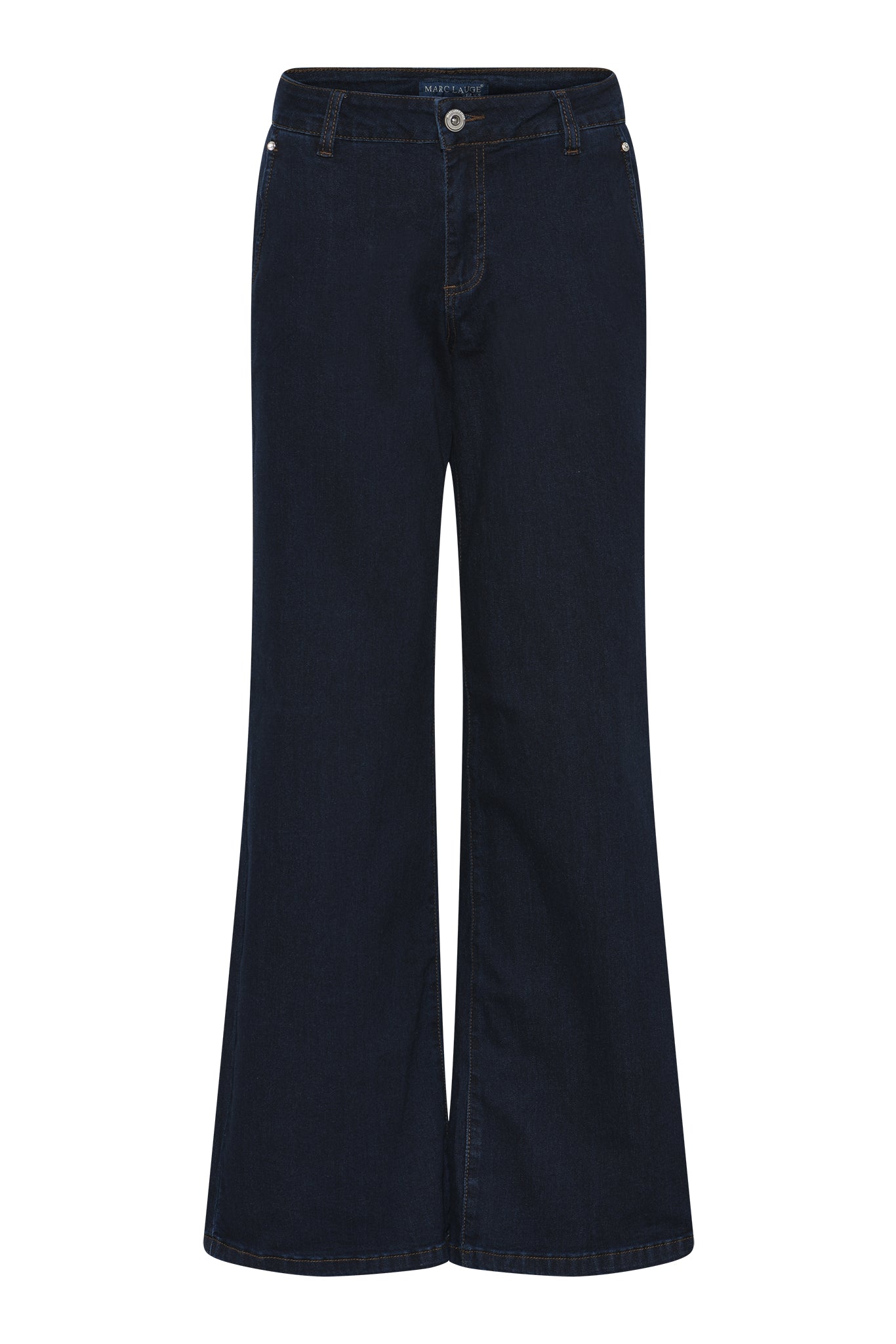 MARC LAUGE Chino Flare Denim Jeans DENIM/TWILL 98 DARK BLUE
