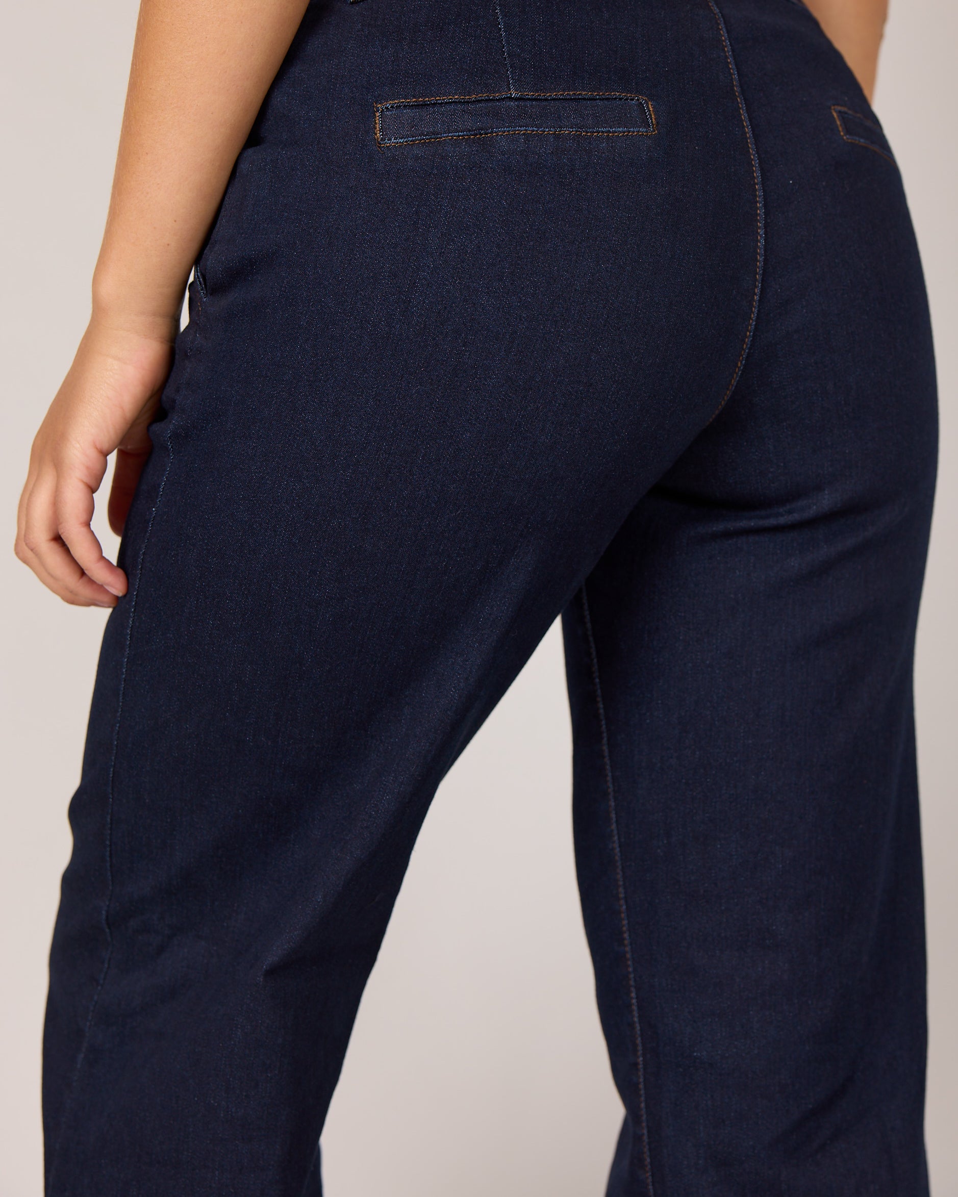 MARC LAUGE Chino Flare Denim Jeans DENIM/TWILL 98 DARK BLUE