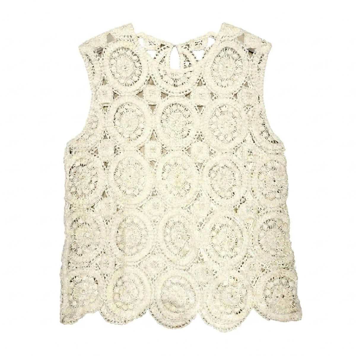 MAPP CROCHET TOP TOP/T-SHIRT 10 WHITE