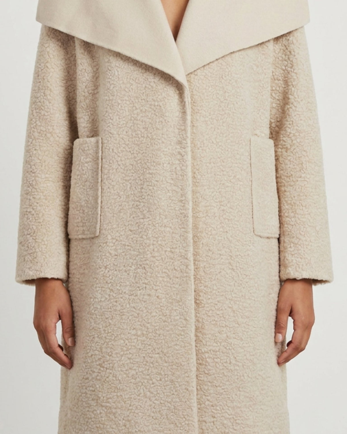 MOONDUST CURLY LONG JACKET OUTERWEAR 20 OFF WHITE