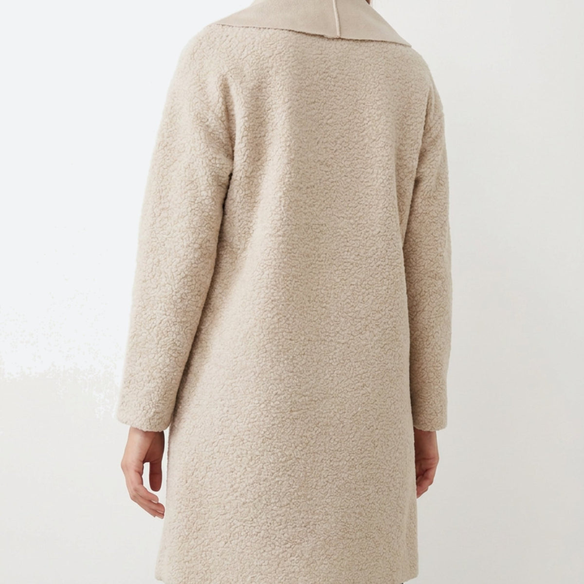 MOONDUST CURLY LONG JACKET OUTERWEAR 20 OFF WHITE