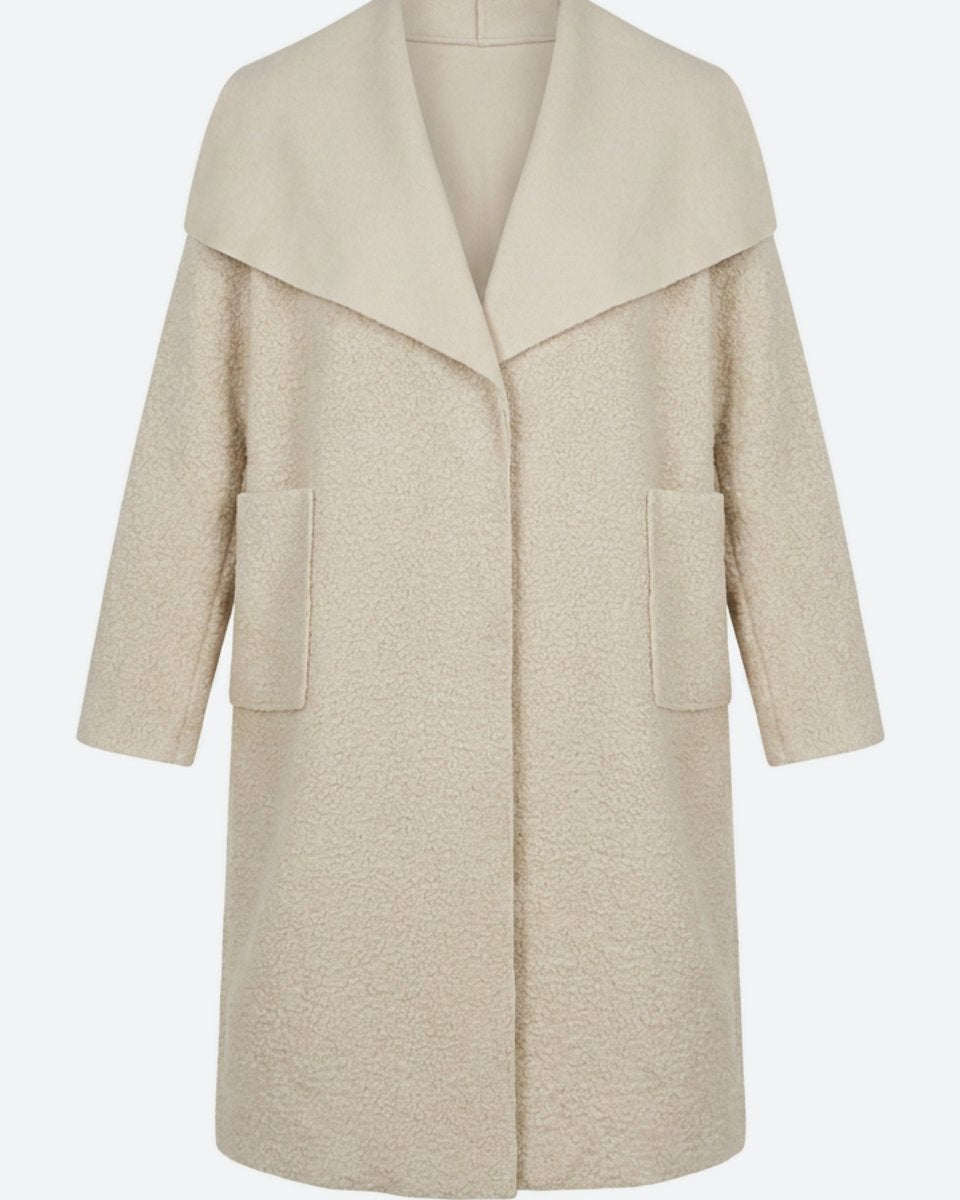 MOONDUST CURLY LONG JACKET OUTERWEAR 20 OFF WHITE