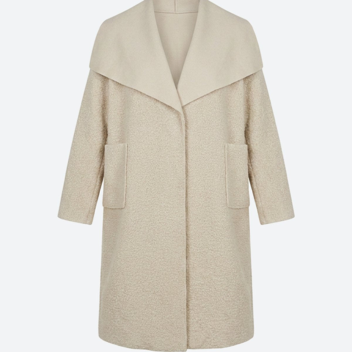 MOONDUST CURLY LONG JACKET OUTERWEAR 20 OFF WHITE