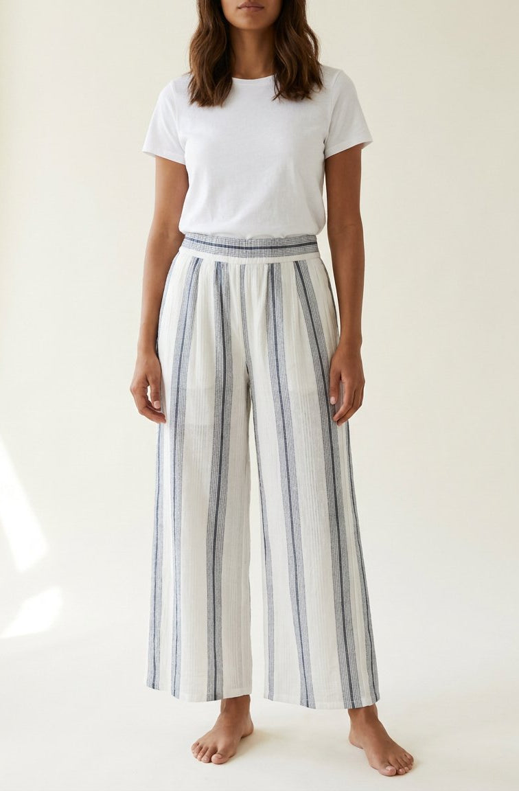 MAPP Caitlin Linen Pants Striped | 100% Linen Pants | MAPP LINEN