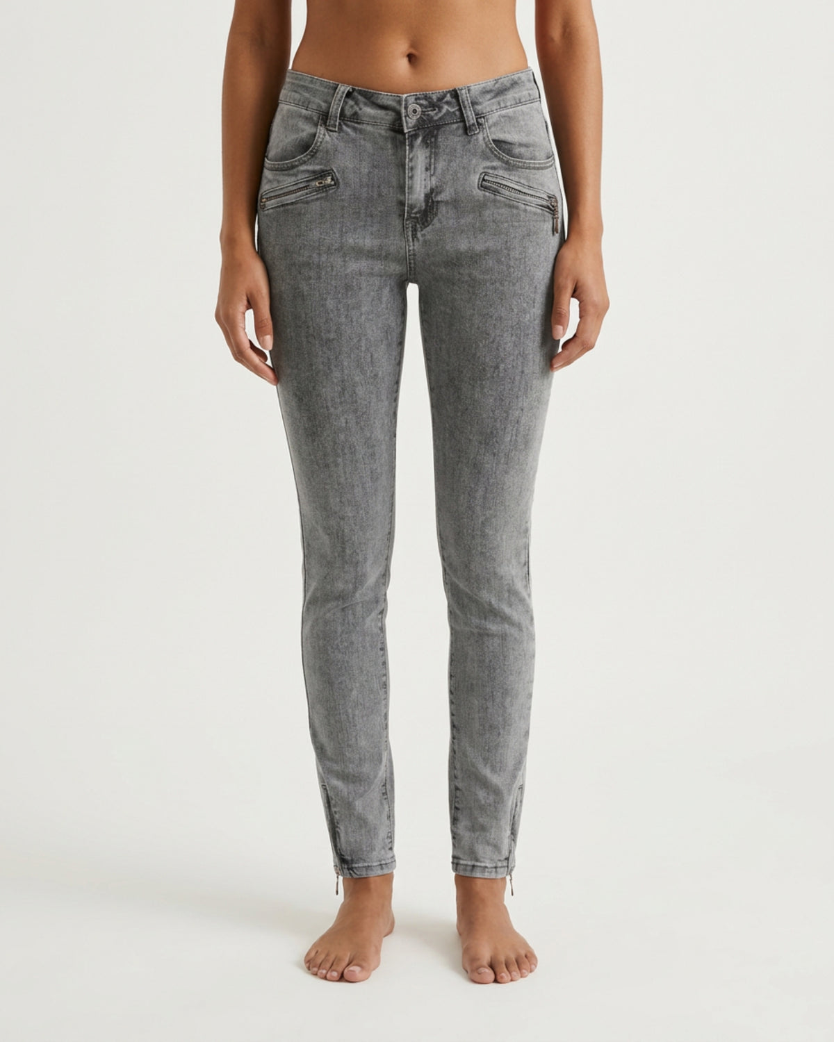 MARC LAUGE Channe 7/8 Denim Jeans DENIM/TWILL 579699 GREY USED DENIM