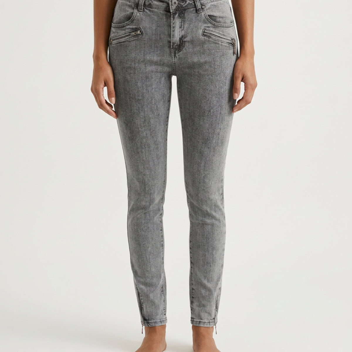 MARC LAUGE Channe 7/8 Denim Jeans DENIM/TWILL 579699 GREY USED DENIM