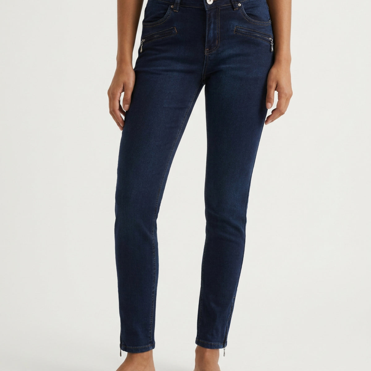 MARC LAUGE Channe 7/8 Denim Jeans DENIM/TWILL 9699 BLUE DENIM USED