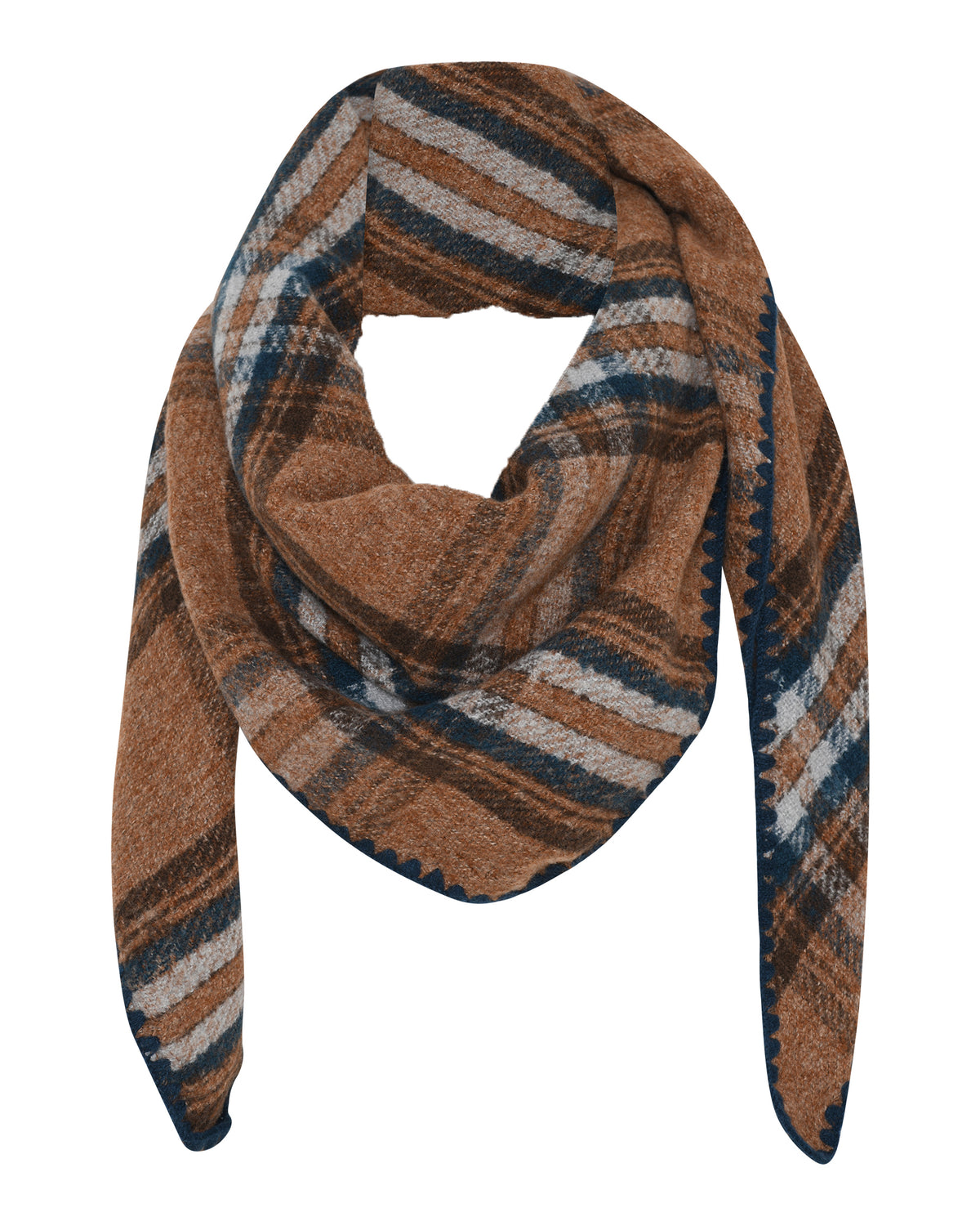 M JEANS Check Big Scarf ACCESSORIES 123 CAMEL