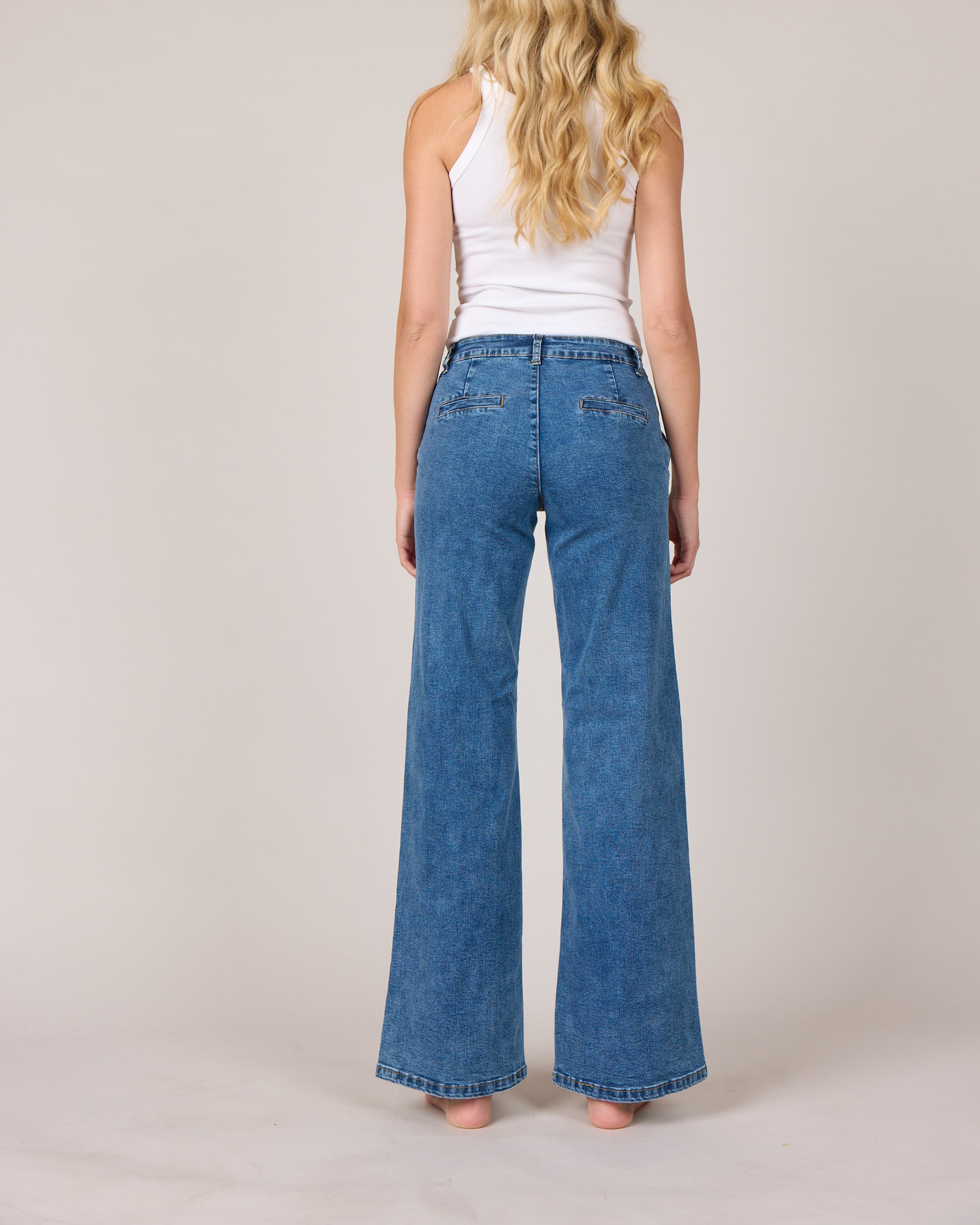 MAPP Chino Flare Denim Jeans DENIM/TWILL 9396 DENIM USED