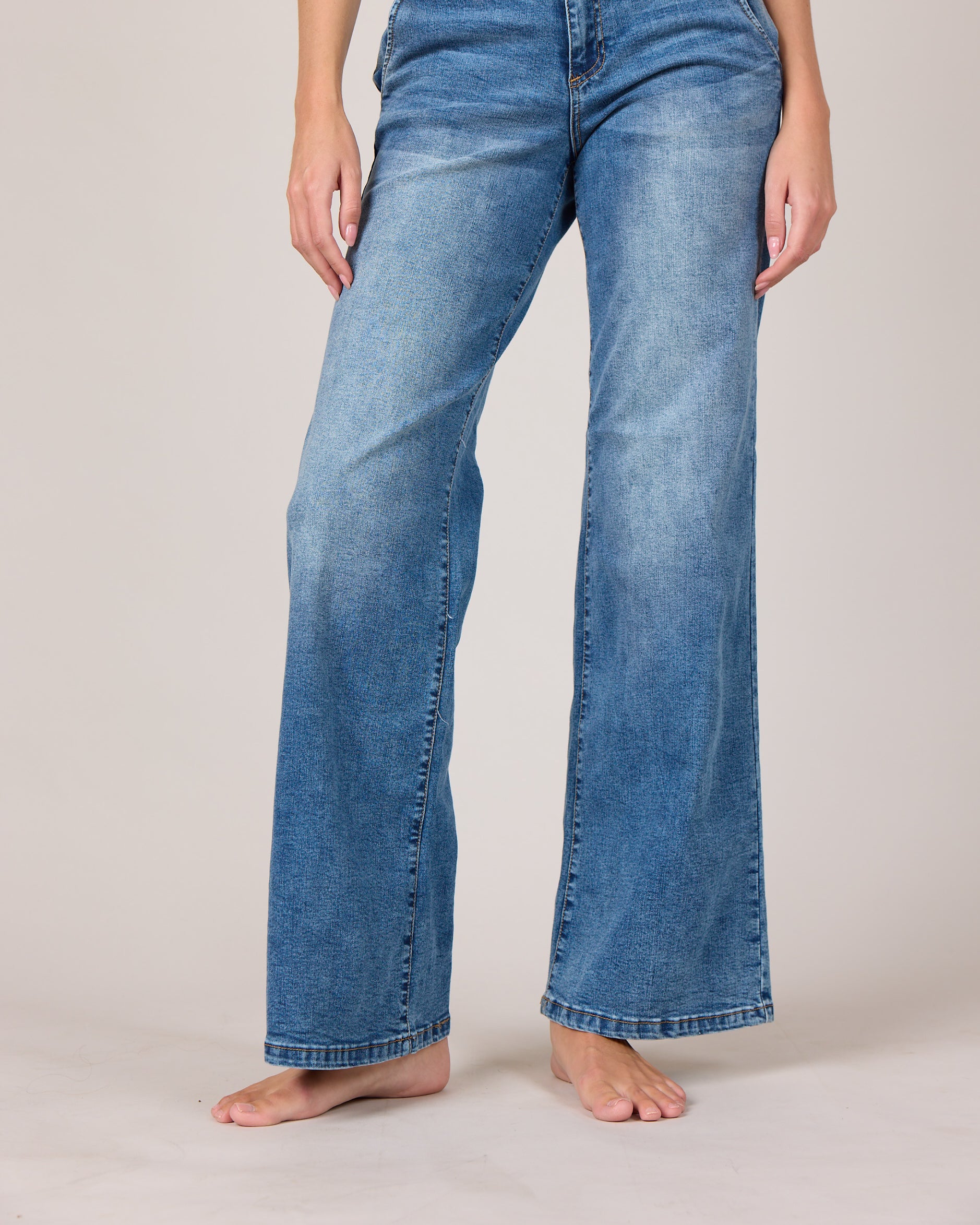 MAPP Chino Flare Denim Jeans DENIM/TWILL 9396 DENIM USED