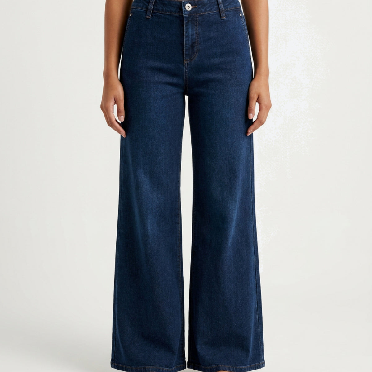 MARC LAUGE Chino Flare Denim Jeans DENIM/TWILL 9696 BLUE DENIM USED