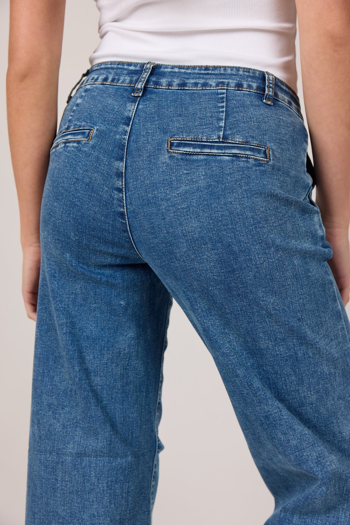M JEANS Chino Flare Fit Jeans DENIM/TWILL 9196 LIGHT BLUE USED