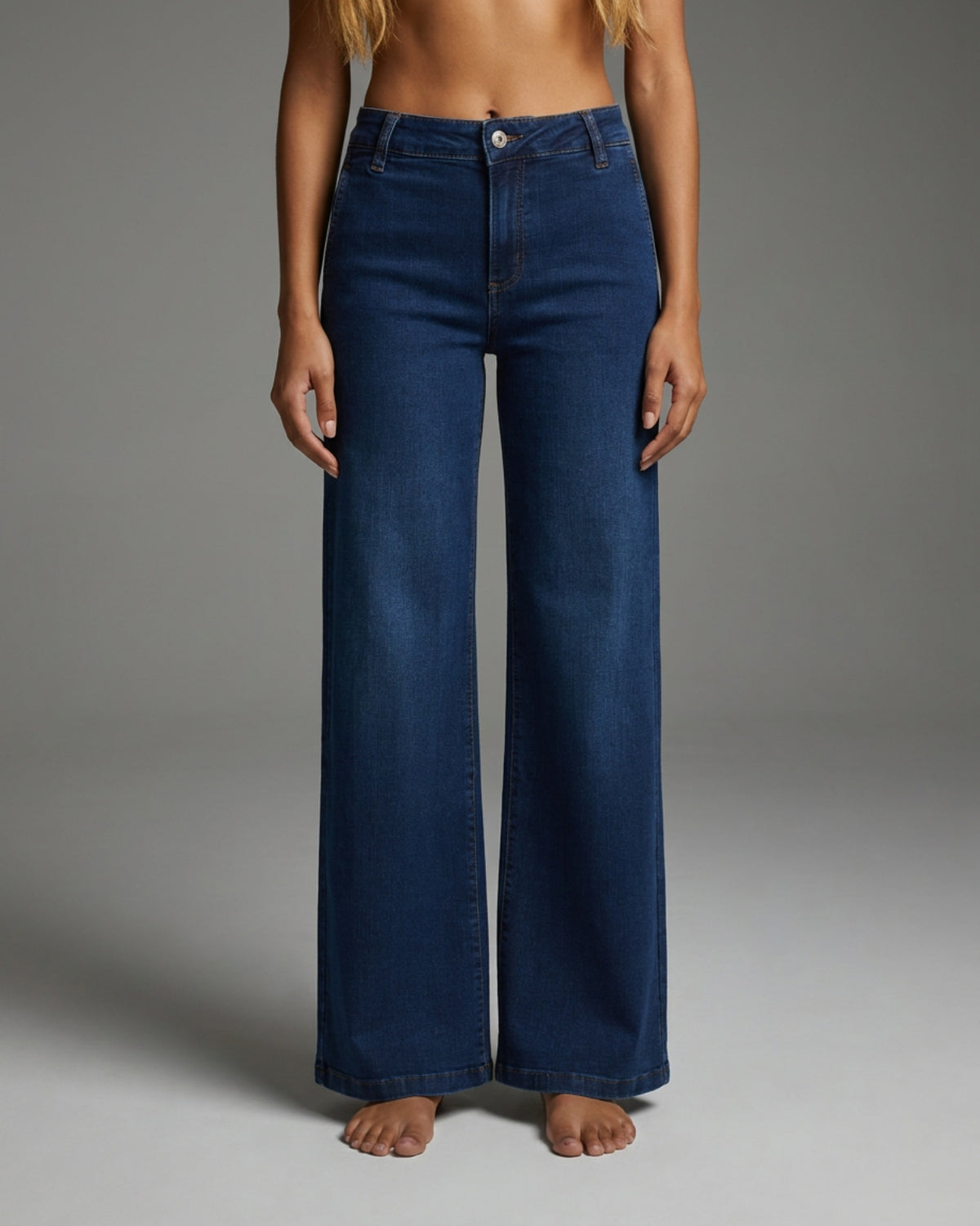 M JEANS Chino Flare Fit Jeans DENIM/TWILL 9696 BLUE DENIM USED