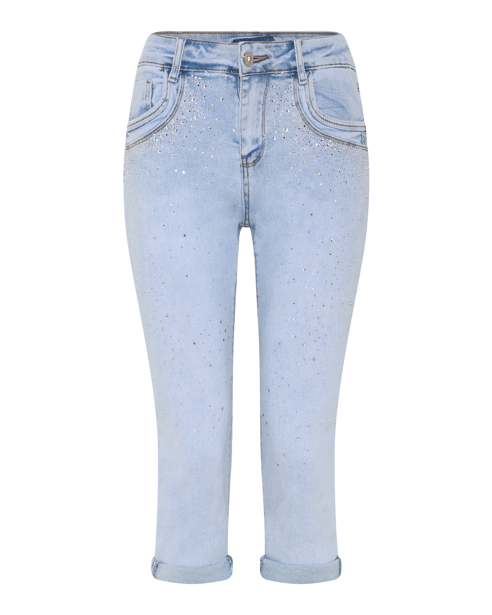 MARC LAUGE DIAMOND DROP PIRATE PANTS 3/4 8996 LIGHT BLUE USED