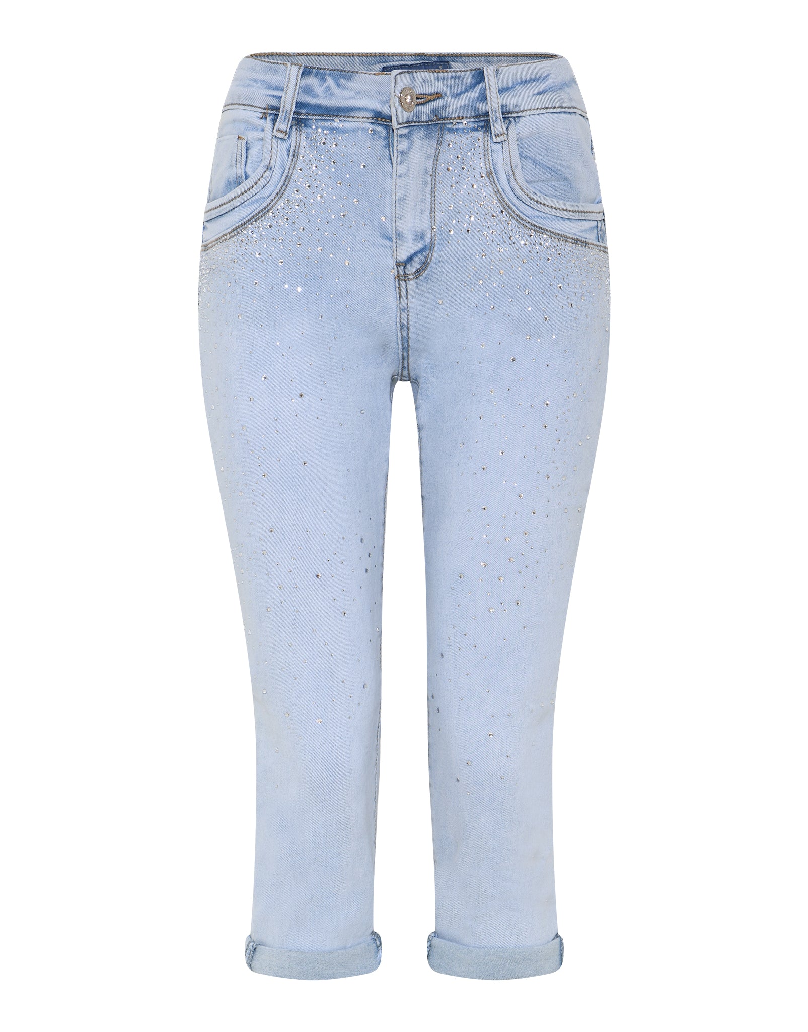 MARC LAUGE DIAMOND DROP PIRATE PANTS 3/4 8996 LIGHT BLUE USED