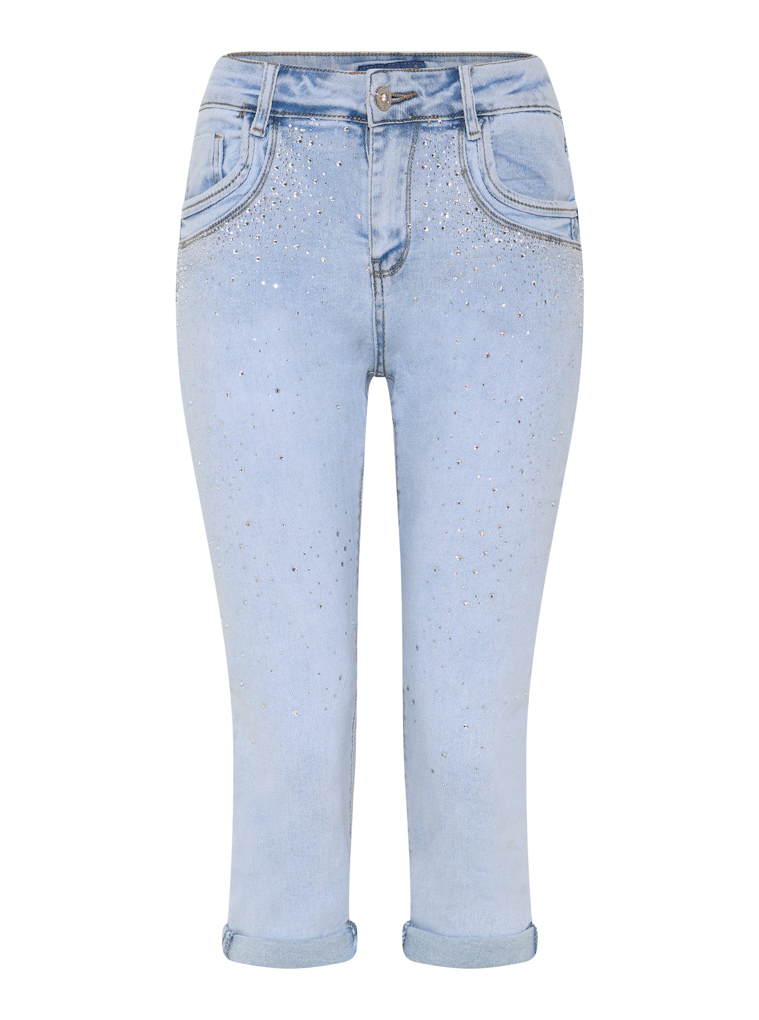 MARC LAUGE DIAMOND DROP PIRATE PANTS 3/4 8996 LIGHT BLUE USED