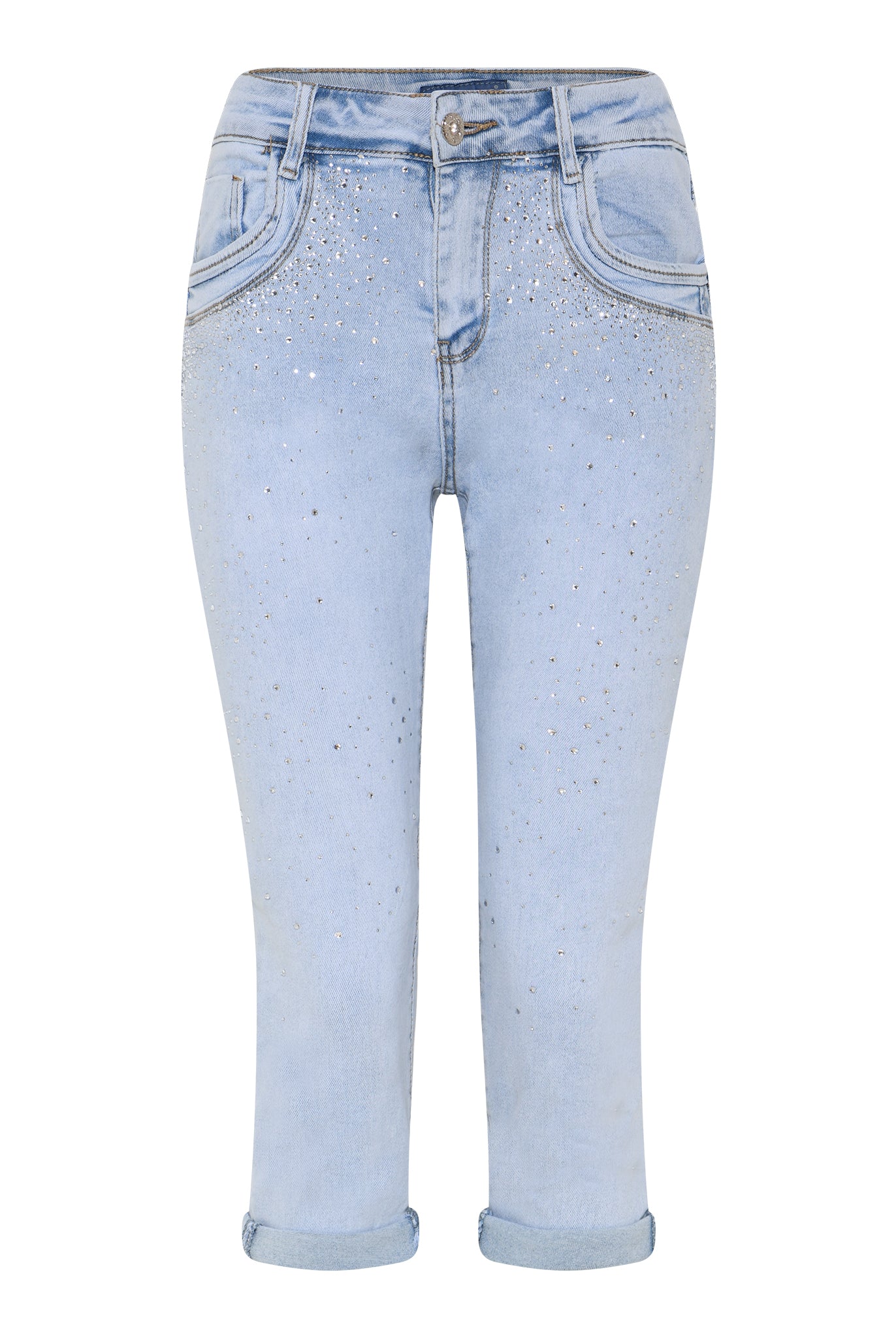 MARC LAUGE DIAMOND DROP PIRATE PANTS 3/4 8996 LIGHT BLUE USED