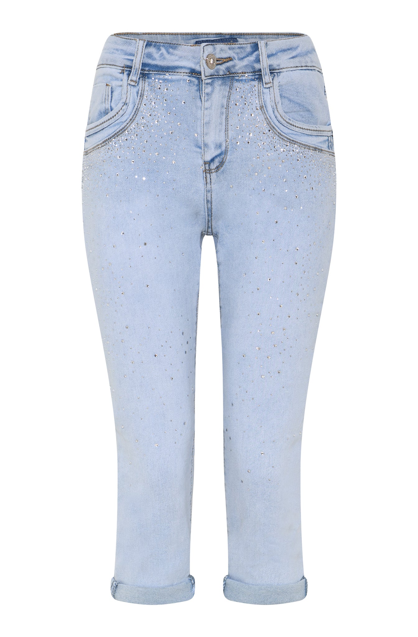 MARC LAUGE DIAMOND DROP PIRATE PANTS 3/4 8996 LIGHT BLUE USED