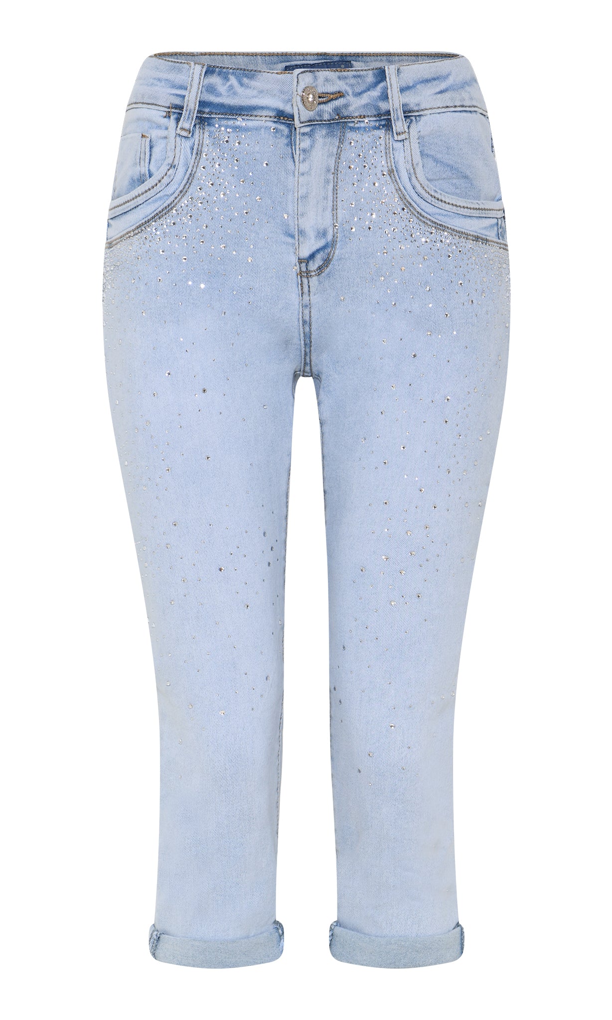 MARC LAUGE DIAMOND DROP PIRATE PANTS 3/4 8996 LIGHT BLUE USED