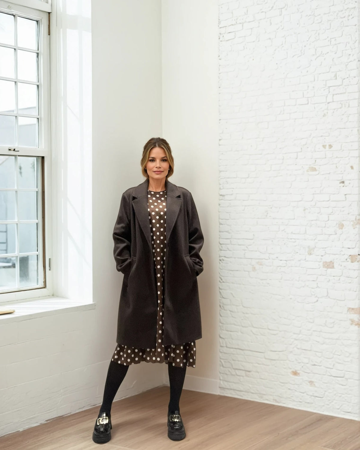 MARC LAUGE DOT DRESS DRESS/JUMPSUIT 129 CHOCOLATE