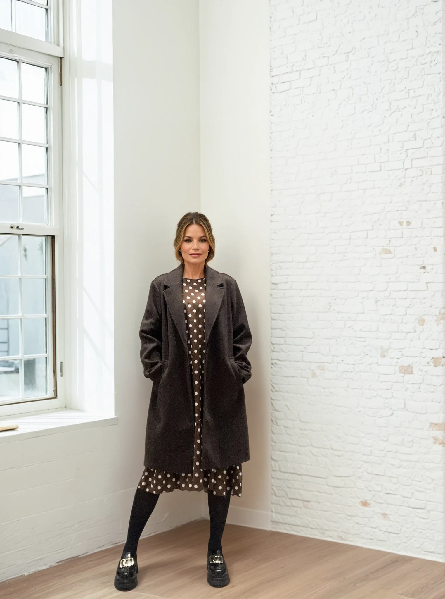 MARC LAUGE DOT DRESS DRESS/JUMPSUIT 129 CHOCOLATE