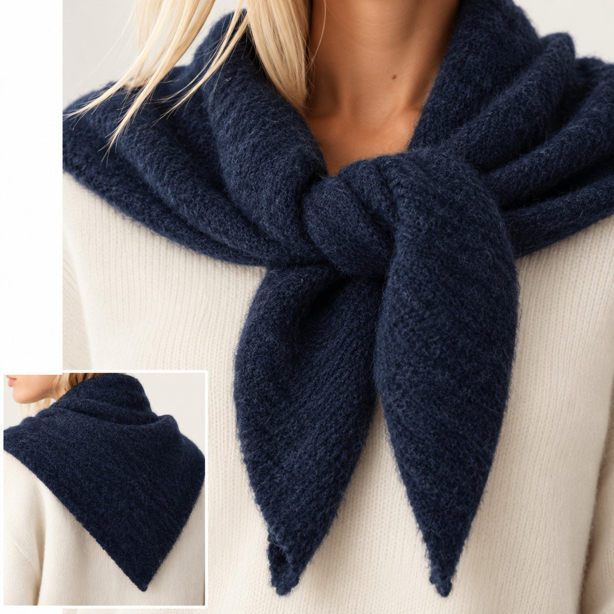 M JEANS Dee Knit Scarf ACCESSORIES 104 NAVY