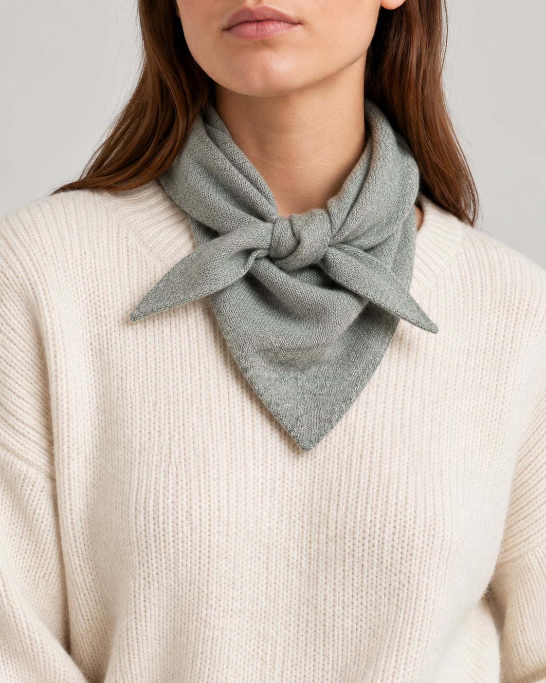 M JEANS Dee Knit Scarf ACCESSORIES 253 LIGHT GREY MELANGE