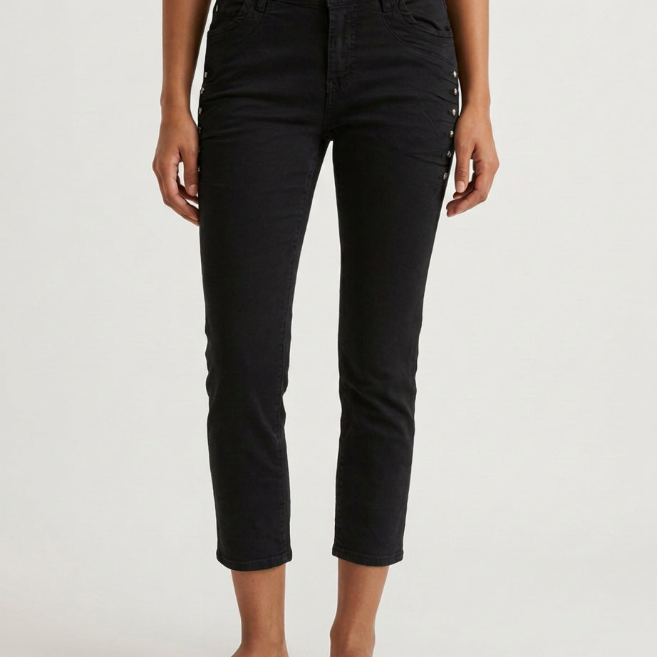 MARC LAUGE Diamond Slim Fit Twill Jeans DENIM/TWILL 80 BLACK