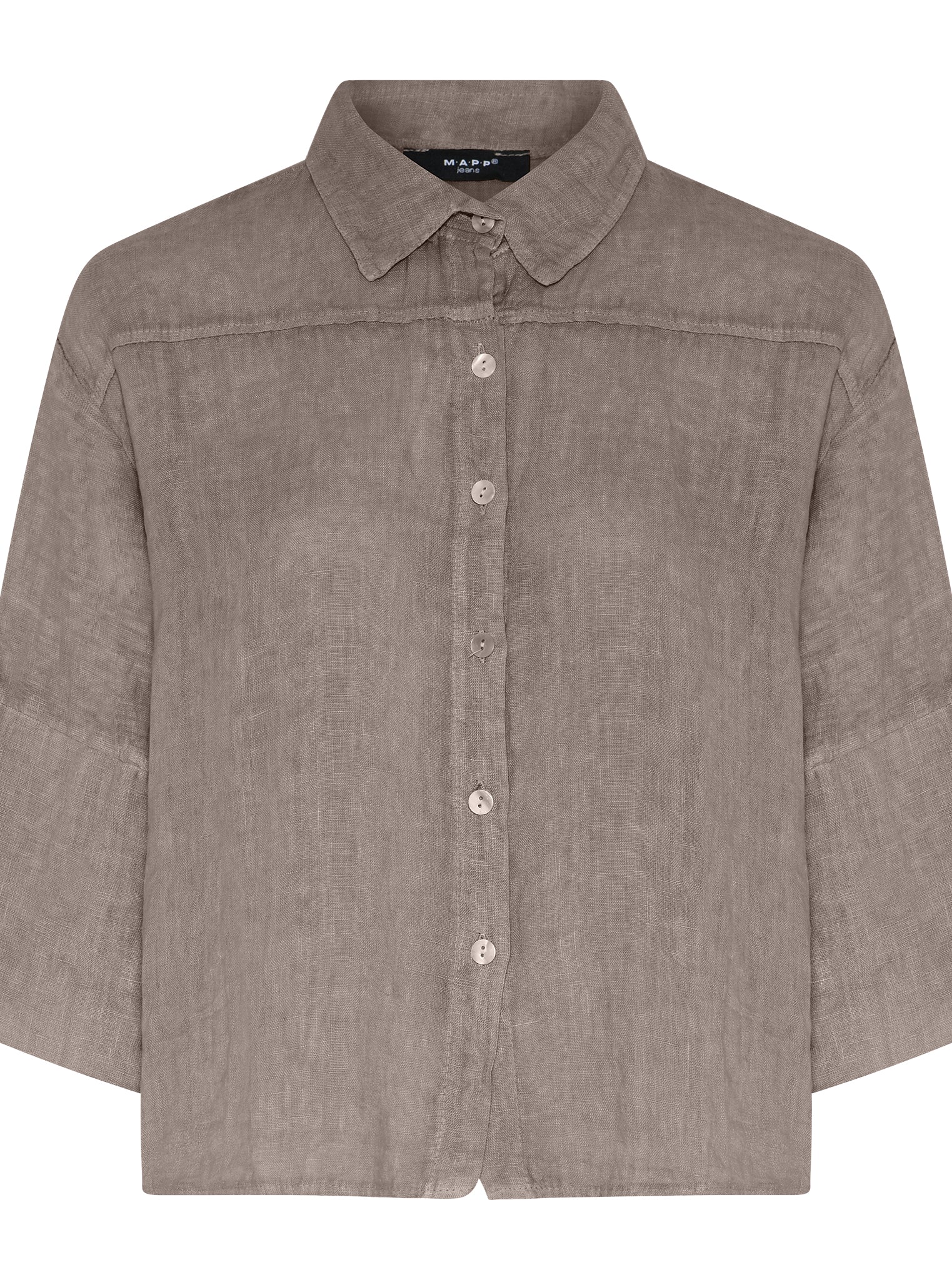 MAPP Eva Wide Linen Shirt | 100% Linen Shirt | MAPP LINEN 136 FANGO