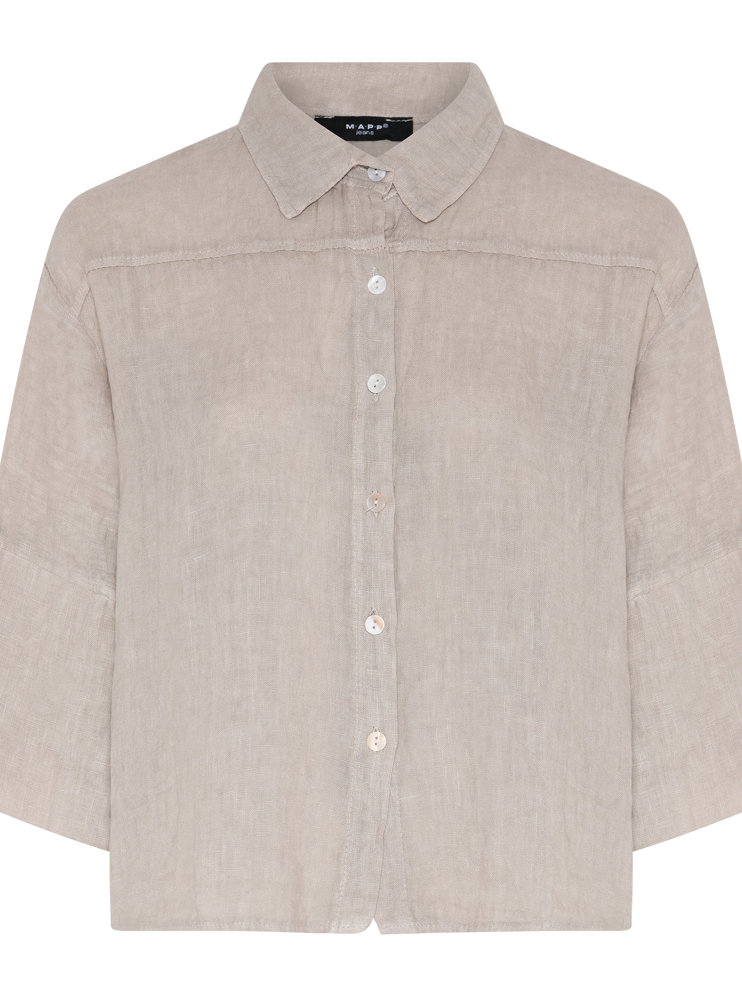 MAPP Eva Wide Linen Shirt | 100% Linen Shirt | MAPP LINEN 27 SAND