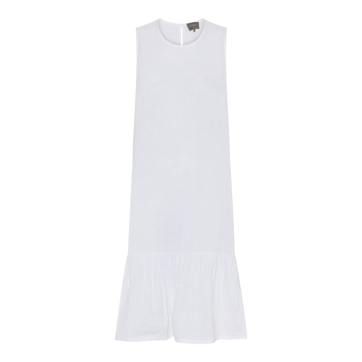 MARC LAUGE FIE DOLL STRAP DRESS LINEN 10 WHITE