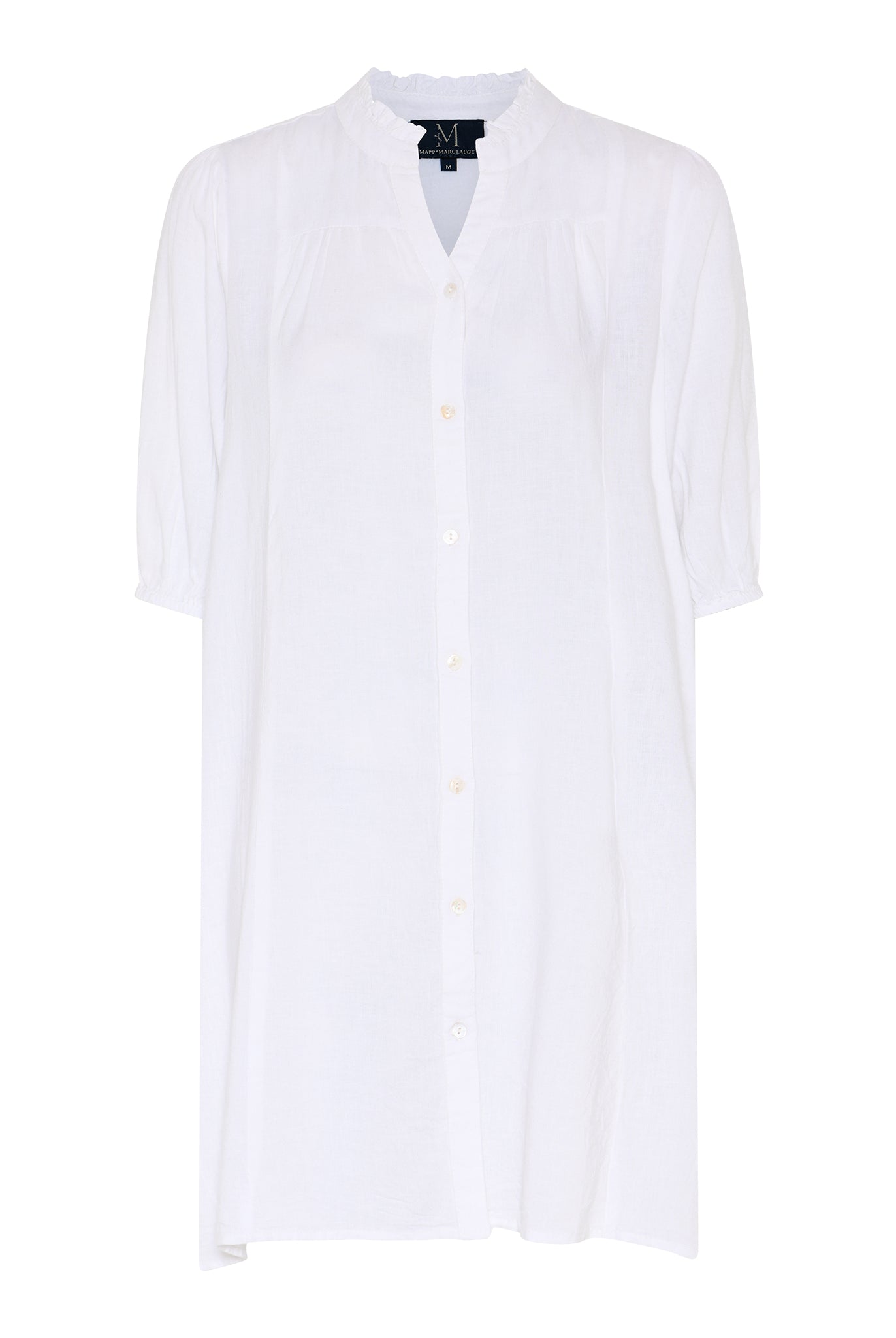 M JEANS FRIDA LIN TUNIC SS DRESS/JUMPSUIT 10 WHITE