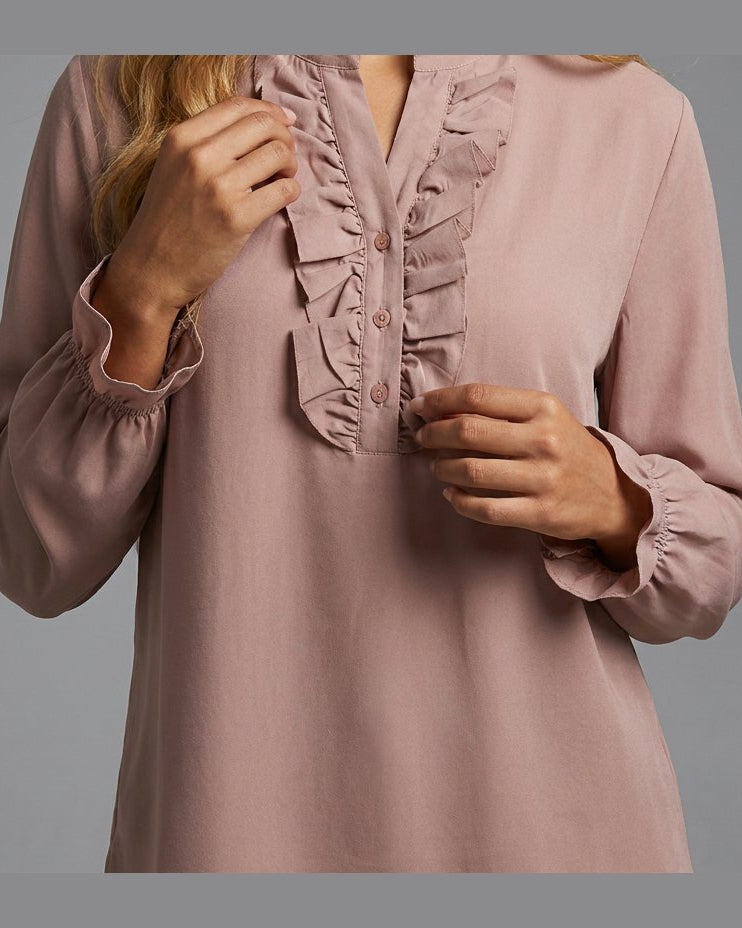MARC LAUGE FRILL BASIC SHIRT PAISLEY BLOUSE/SHIRT