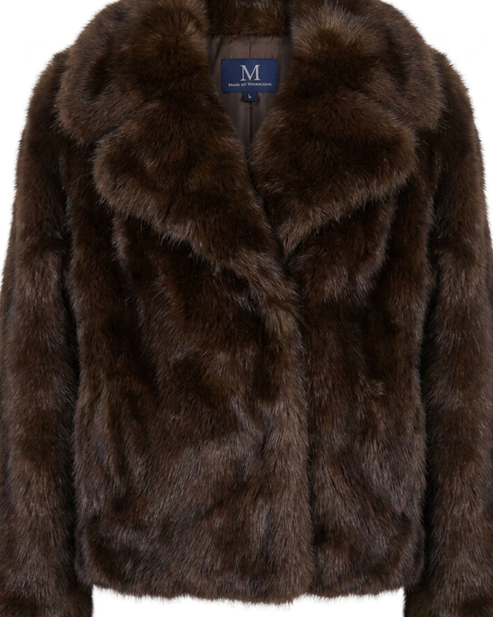 M JEANS FUR JACKET OUTERWEAR 129 CHOCOLATE