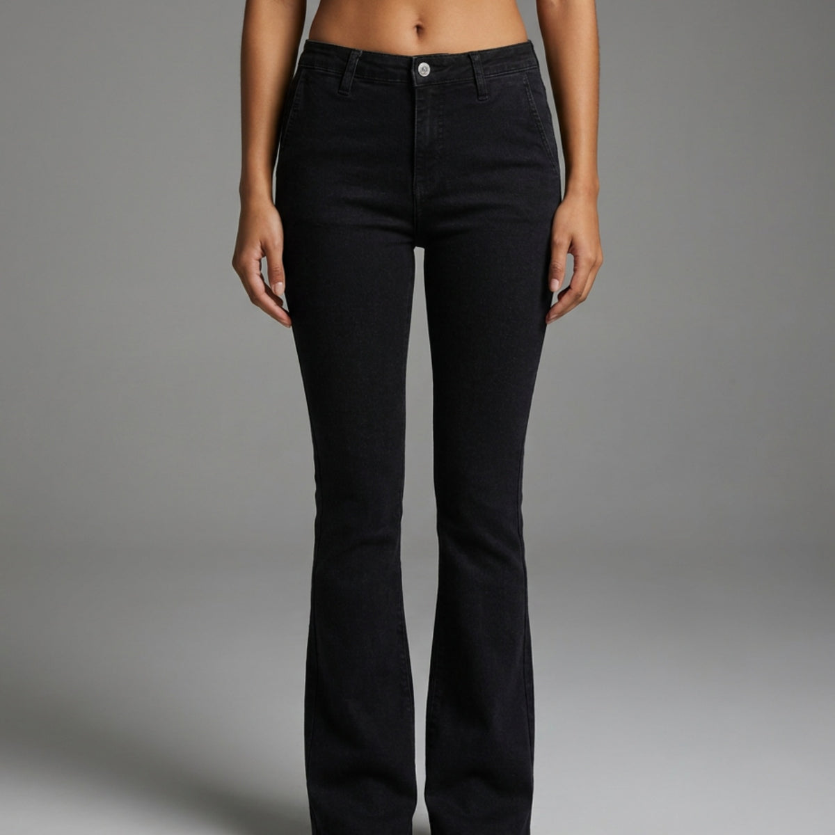 M JEANS Flare High Waist Denim Jeans | M Jeans DENIM/TWILL 81 BLACK DENIM