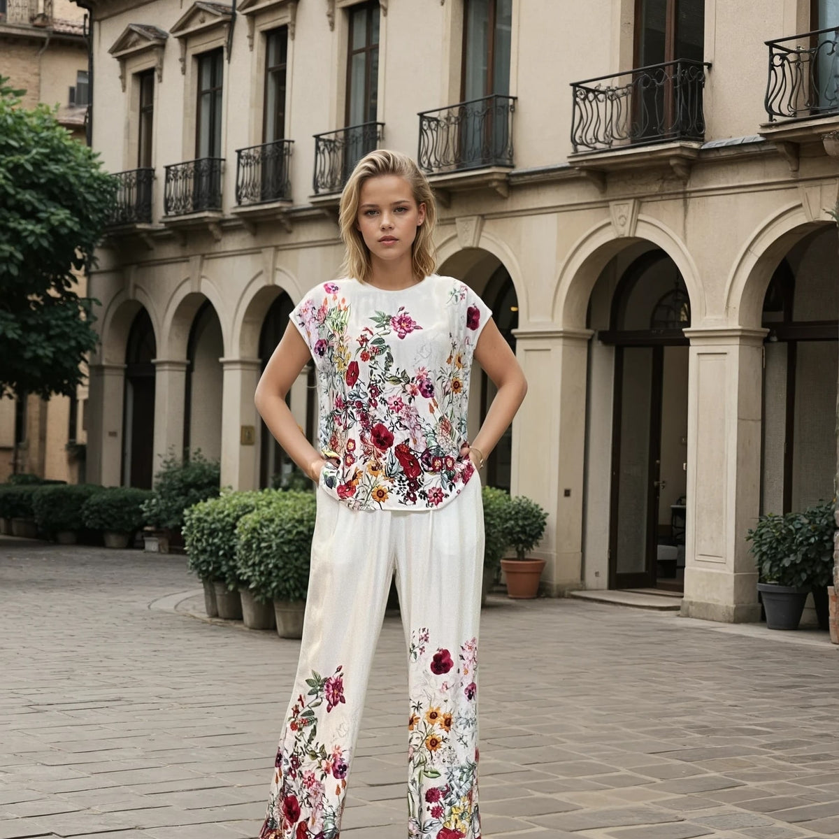 MAPP GARDEN FLOWER TOP TOP/T-SHIRT 514 PINK