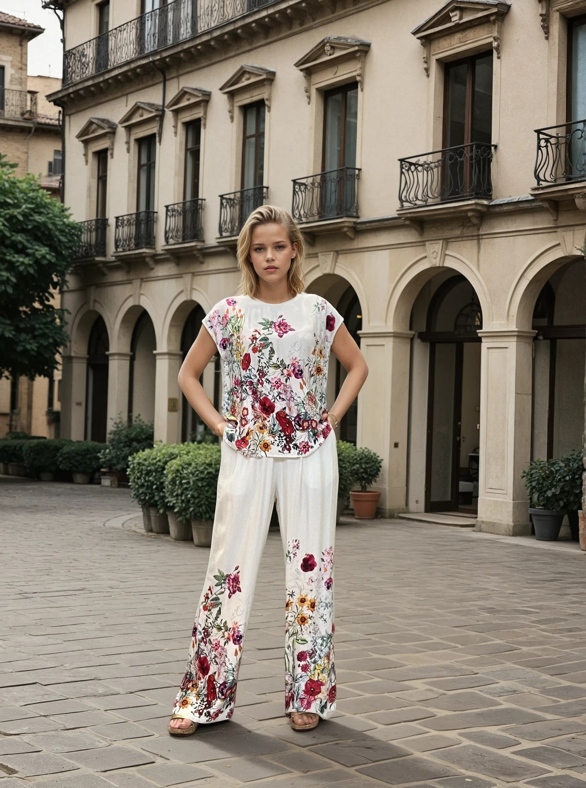 MAPP GARDEN FLOWER TOP TOP/T-SHIRT 514 PINK