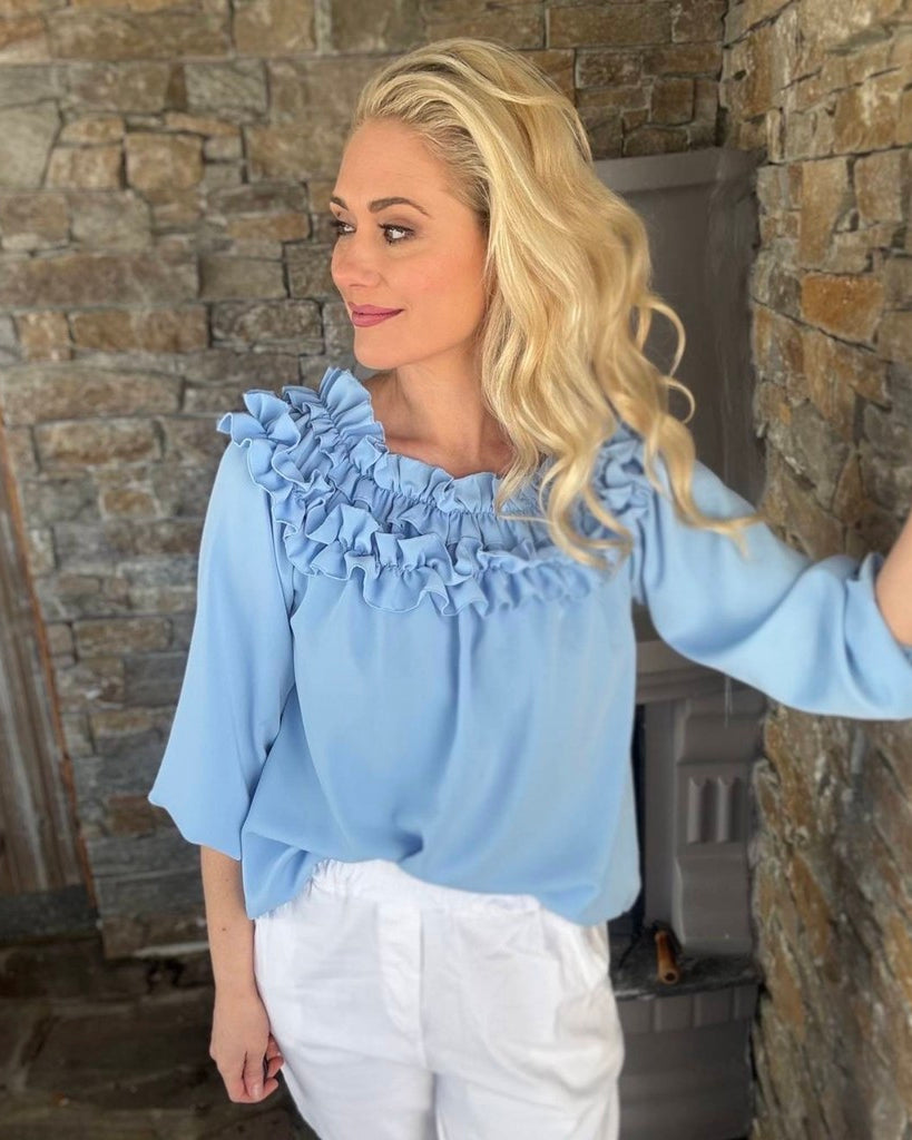 MOONDUST GIBSON BLOUSE BLOUSE/SHIRT 107 SOFT BLUE