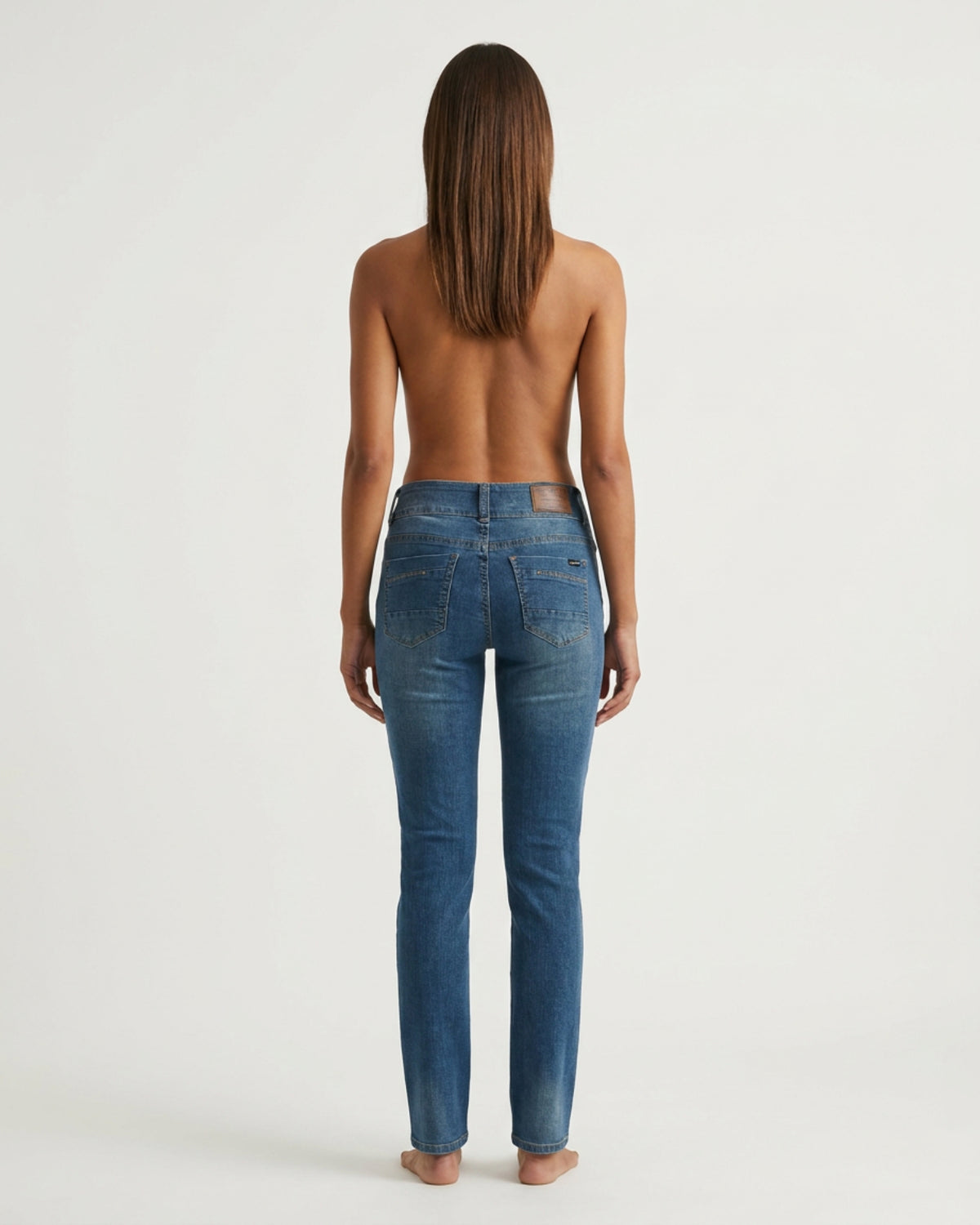 MARC LAUGE Gussi Mid Waist Straight Leg Jeans | Marc Lauge DENIM/TWILL 9396 DENIM USED
