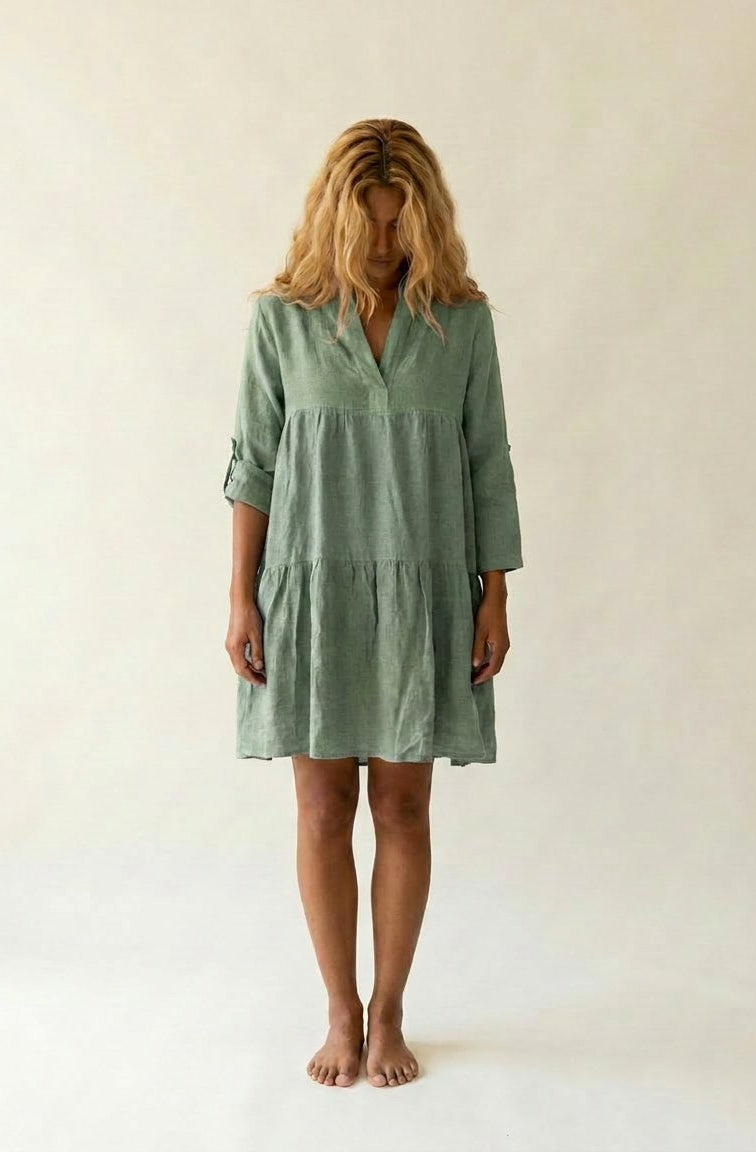 MARC LAUGE Hannah Doll Linen Dress | 100% Linen Dress | Marc Lauge LINEN