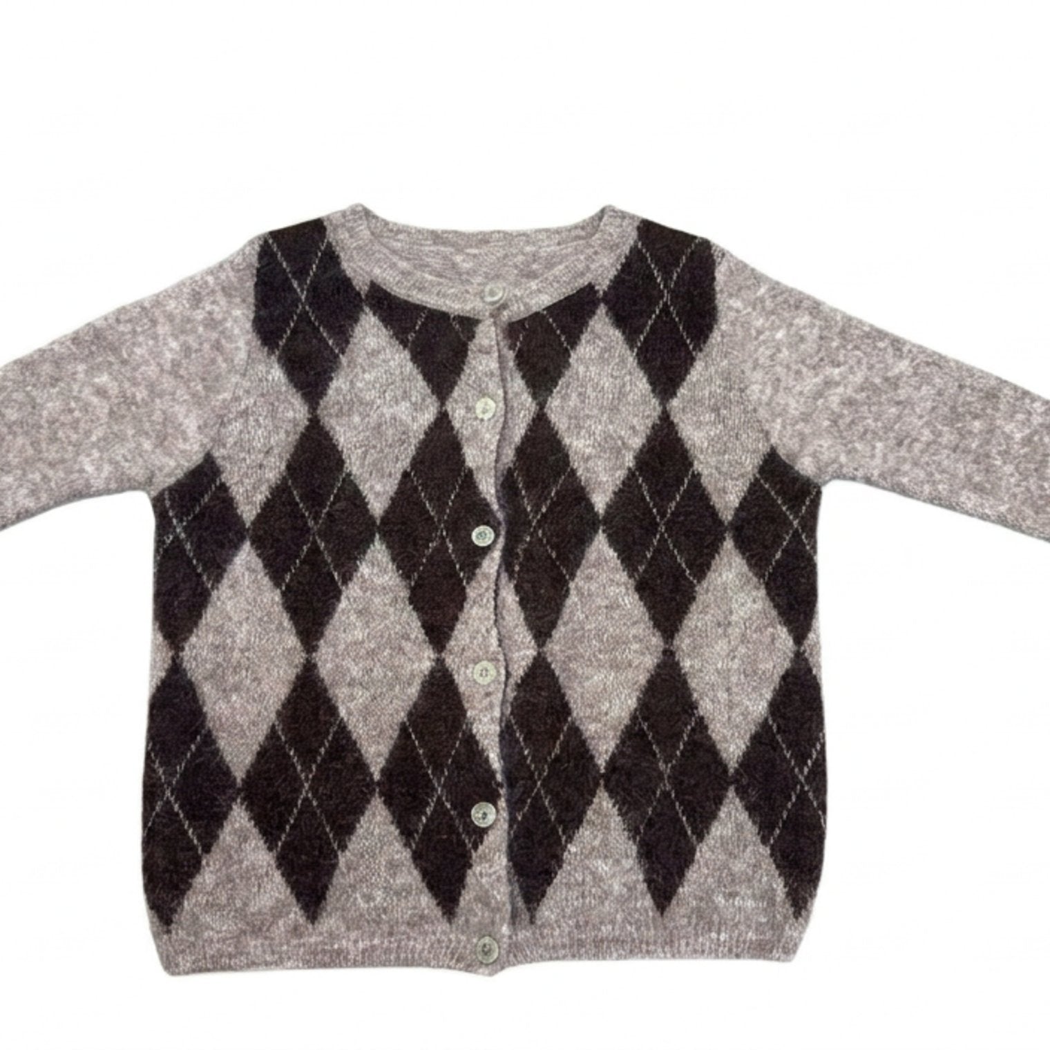 MOONDUST HARLEKIN CARDIGAN LONG SL KNITWEAR 136 FANGO
