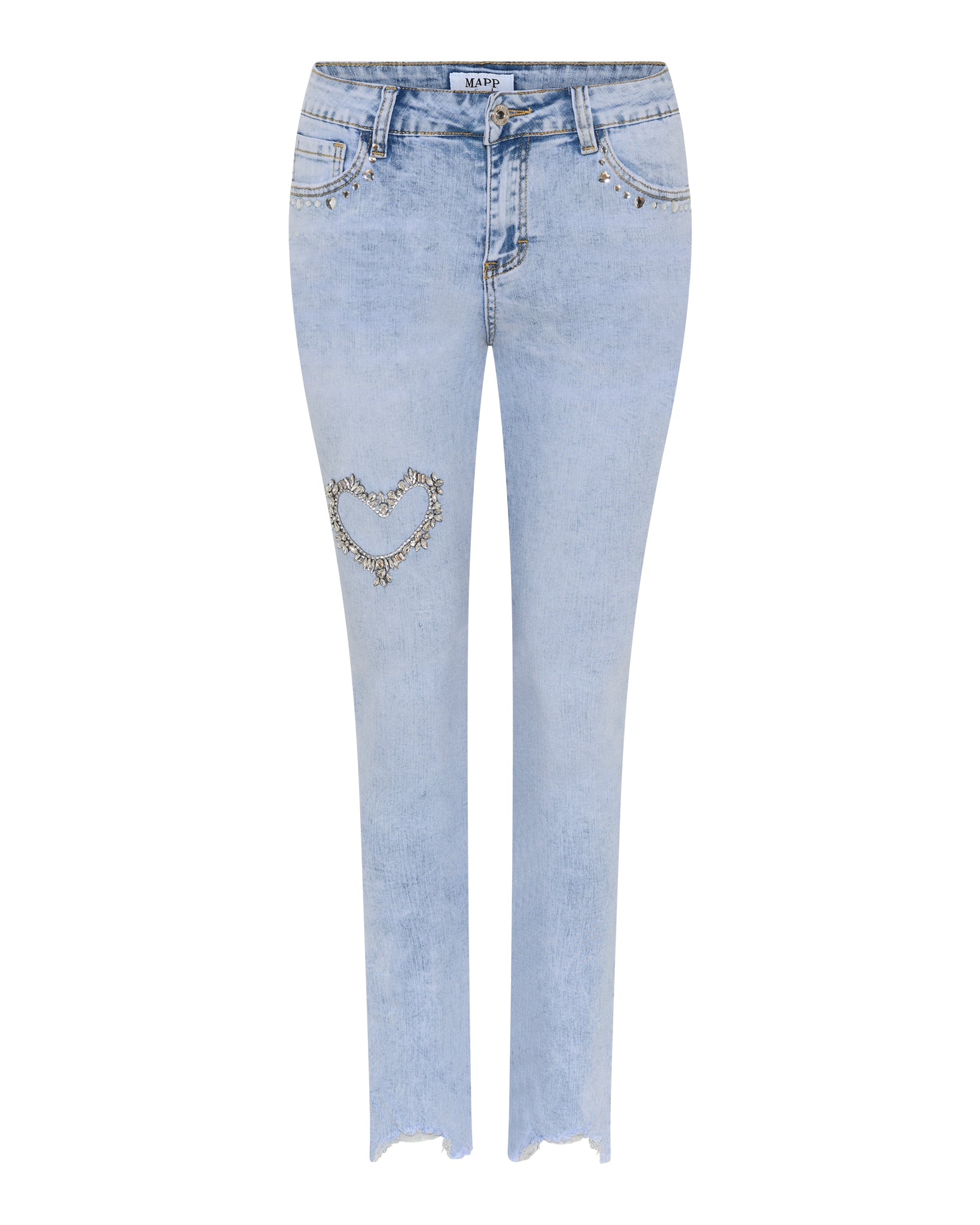 MAPP Heart Diamond Jeans DENIM/TWILL 8996 LIGHT BLUE USED